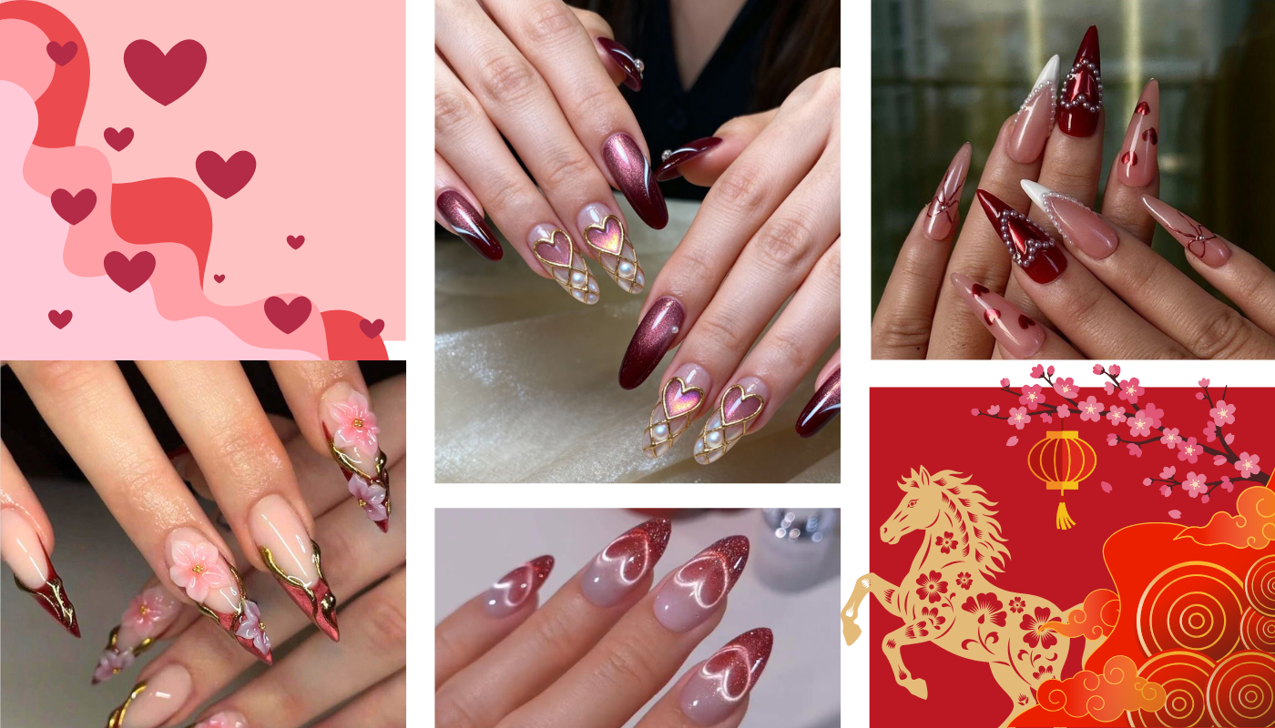 February Nail Trends That Balance Love & Luck