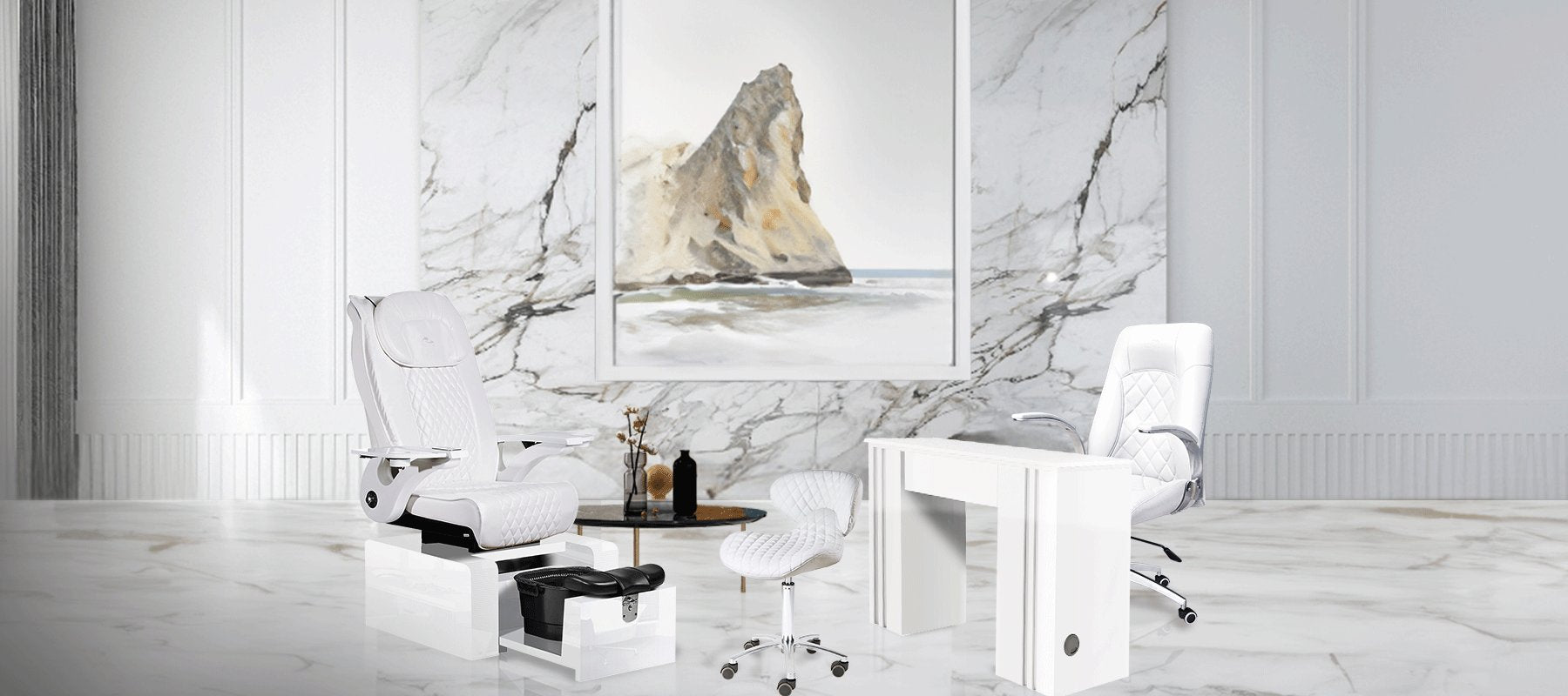 Whale Spa Salon Furniture Chairs, stools, tables for Nail Salon