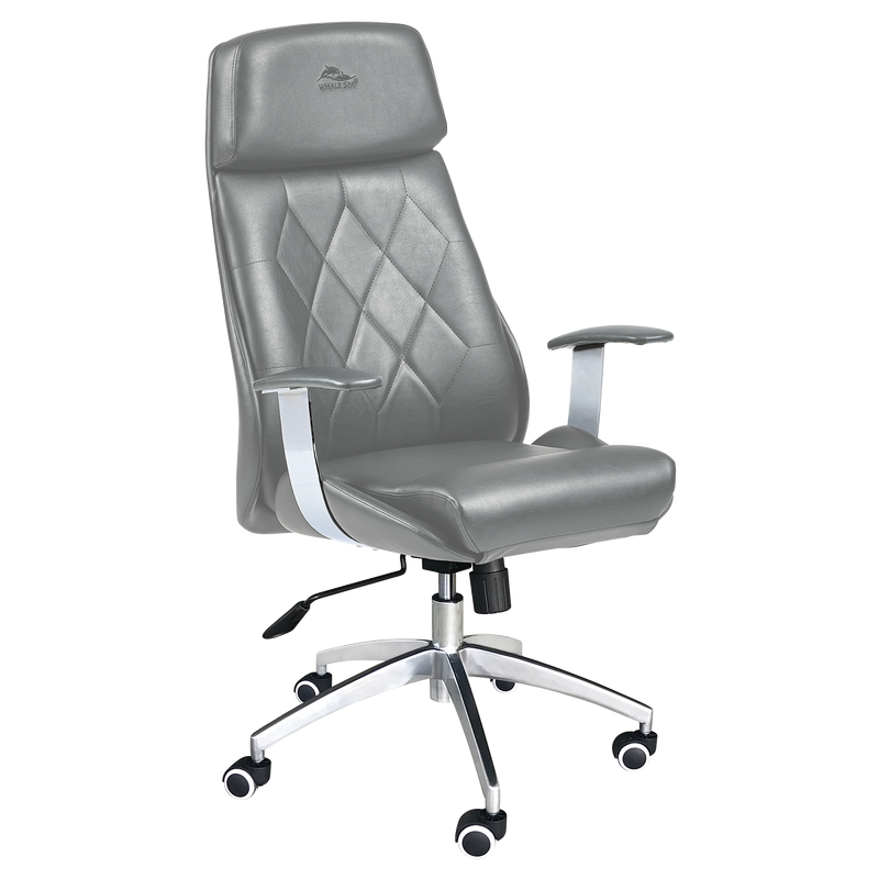 Whale Spa Gray Customer Chair Diamond 3309 Nail Salon Manicure Chair for Clients | Salon and Spa Furniture