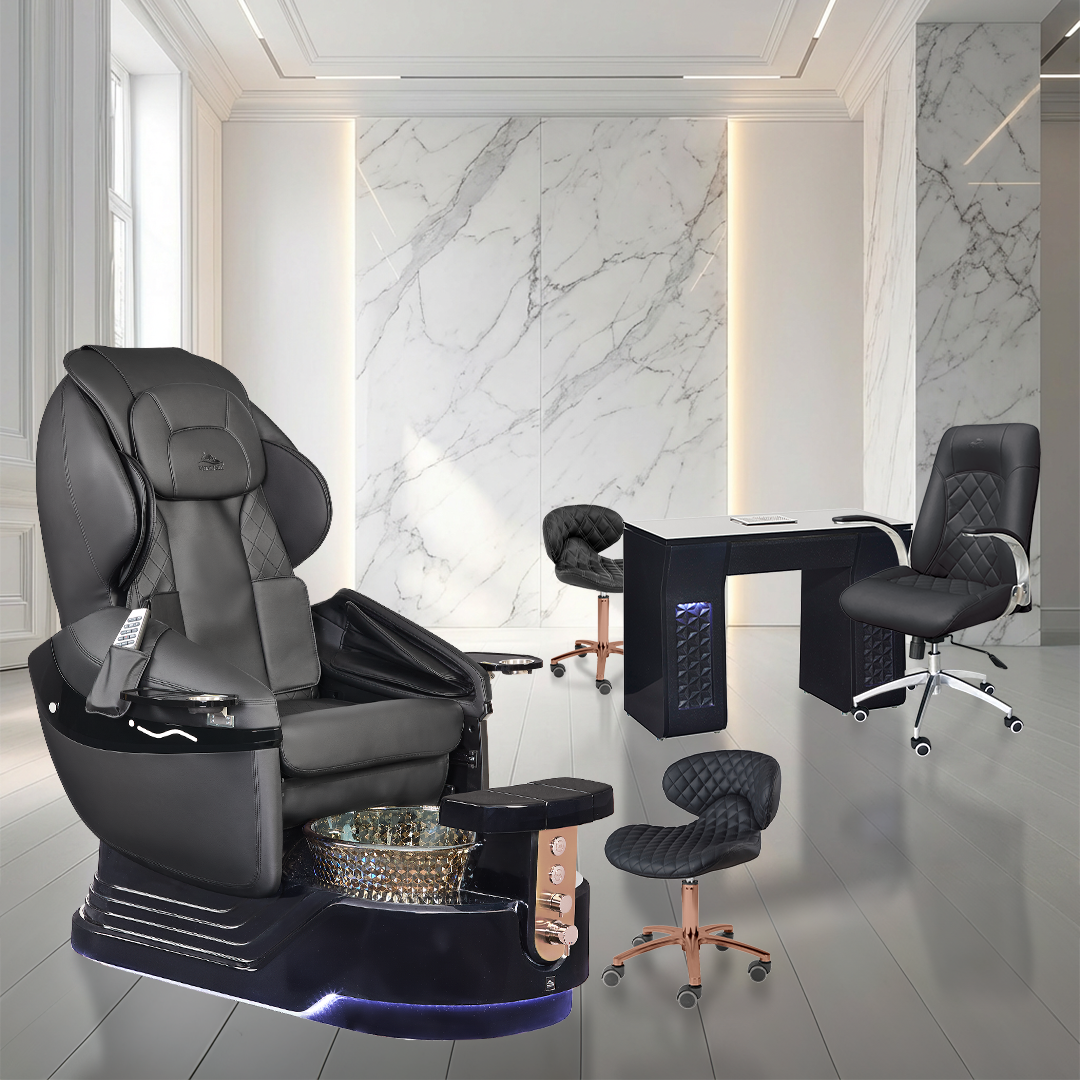 Elora Gold Edition Pedicure Chair WS2000 Package