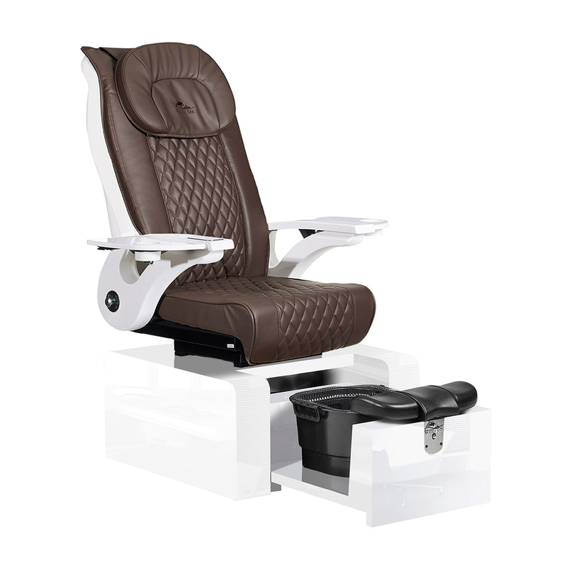 Whale Spa Pure II Pedicure Chair Full Massage Base, Adjustable Footrest, LED Lit | Pedicure Chair for Nail Salon and Spa