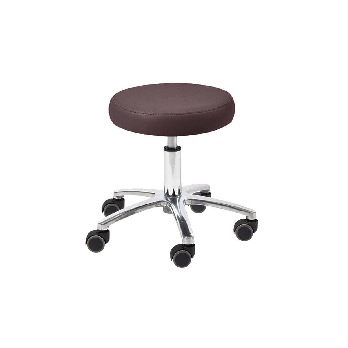 Whale Spa Chocolate Pedicure Stool 1004L Leather, Adjustable Height | Salon and Spa Furniture