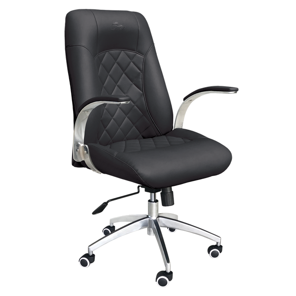 Whale Spa Black Customer Chair Diamond 3209 Nail Salon Manicure Chair for Clients | Salon and Spa Furniture