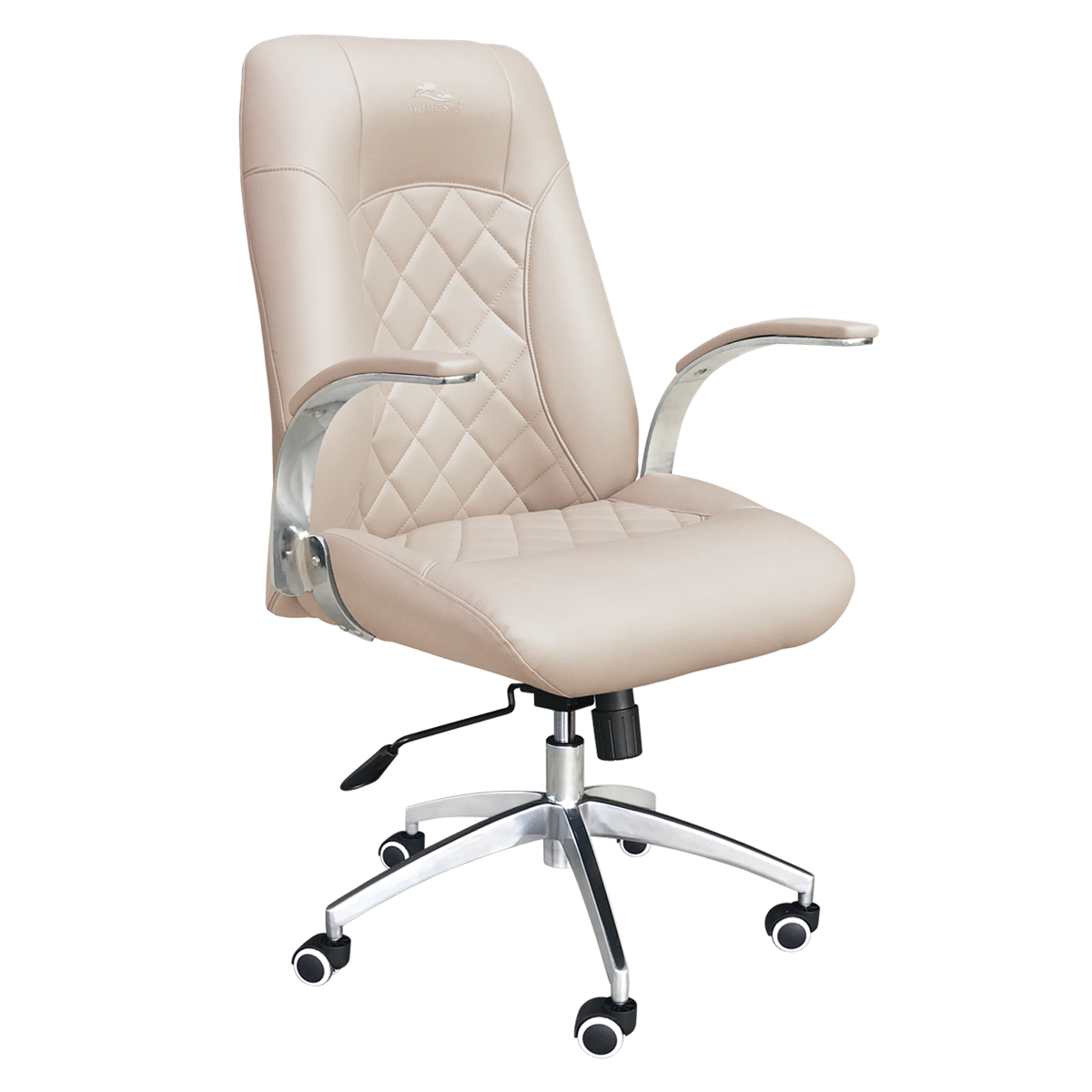 Whale Spa Khaki Customer Chair Diamond 3209 Nail Salon Manicure Chair for Clients | Salon and Spa Furniture