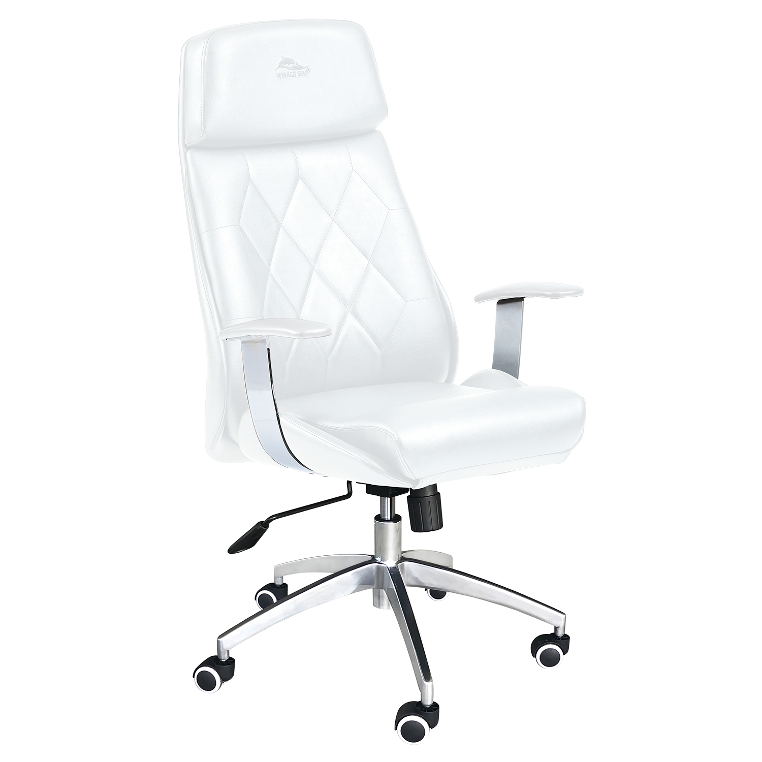 Whale Spa White Customer Chair Diamond 3309 Nail Salon Manicure Chair for Clients | Salon and Spa Furniture