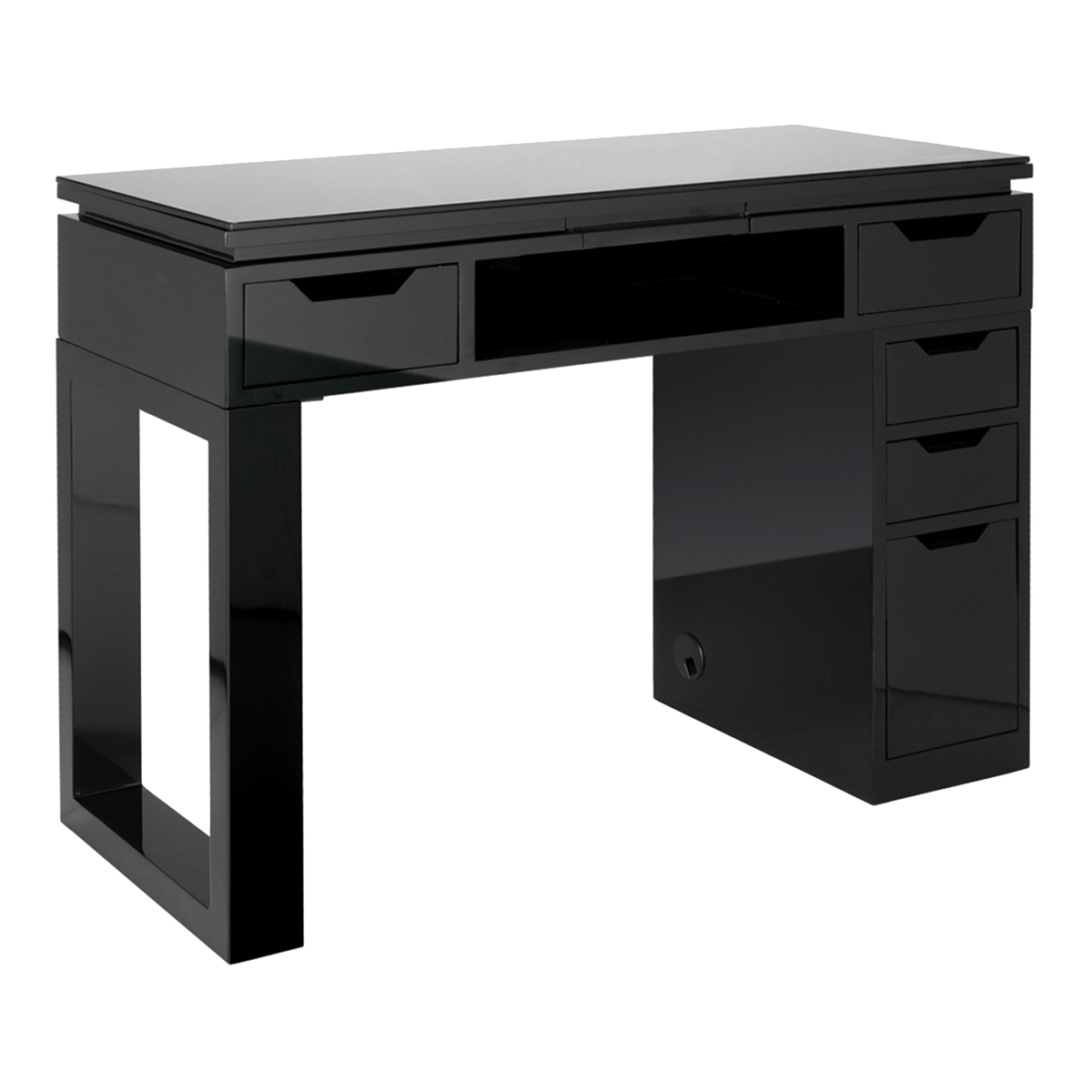 Whale Spa Valentino Lux Nail Table, Manicure Table with USB Outlets and Drawers | Salon and Spa Furniture