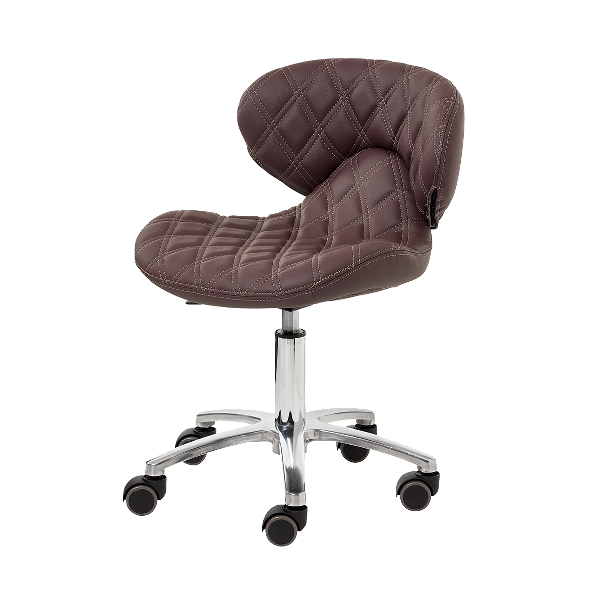 Whale Spa Chocolate Lexi II Technician Stool 1009L Leather, Adjustable Height | Salon and Spa Furniture