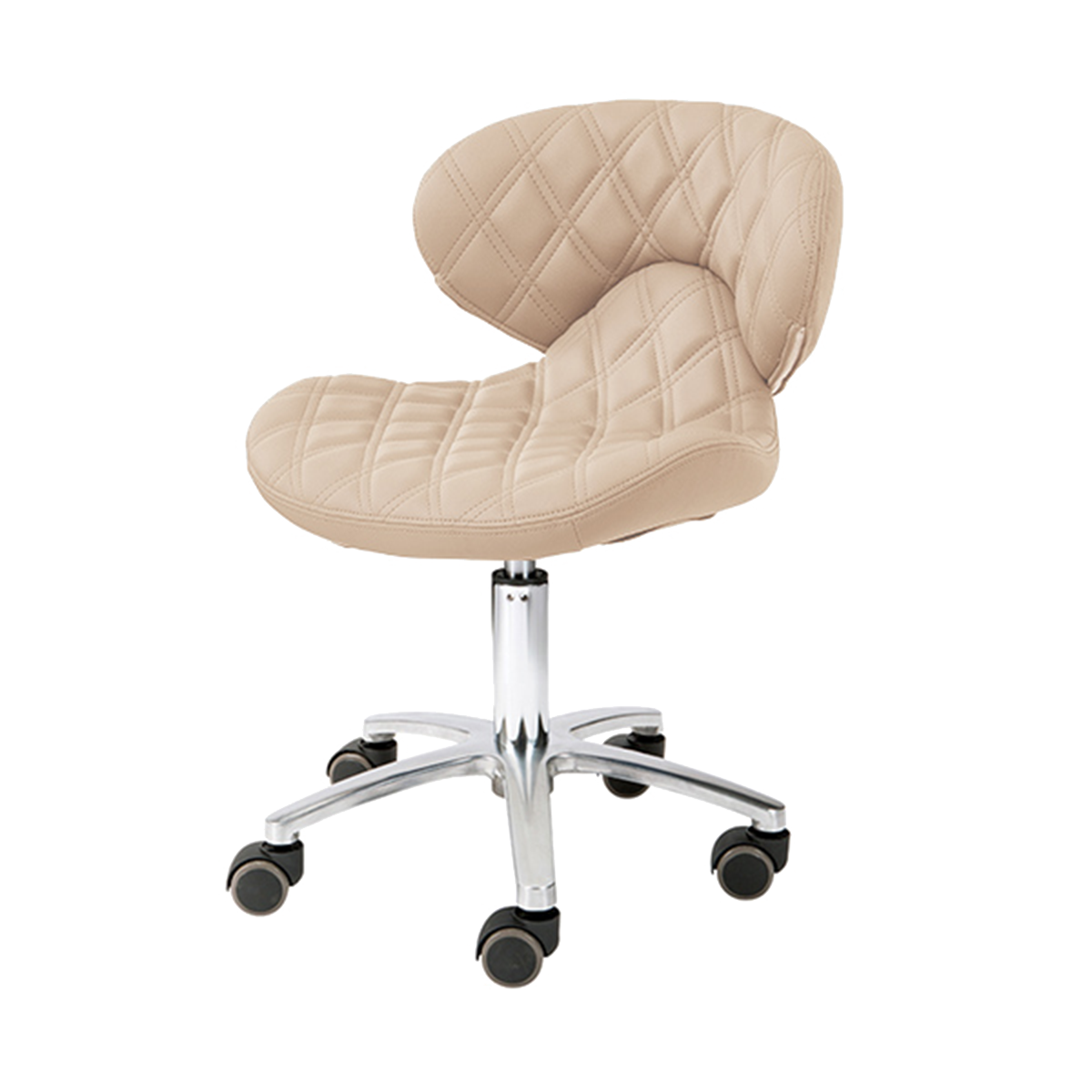 Whale Spa Khaki Lexi II Technician Stool 1009L Leather, Adjustable Height | Salon and Spa Furniture