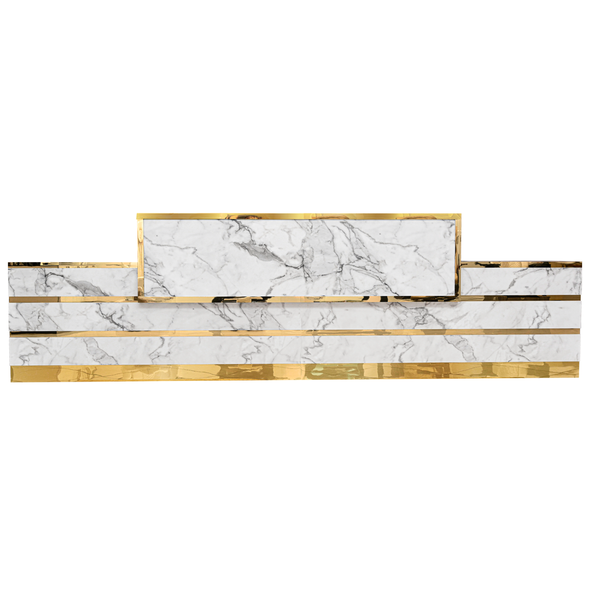 Whale Spa Gold & Marble Reception Desk, Modern Nail Salon Equipment | Salon and Spa Furniture