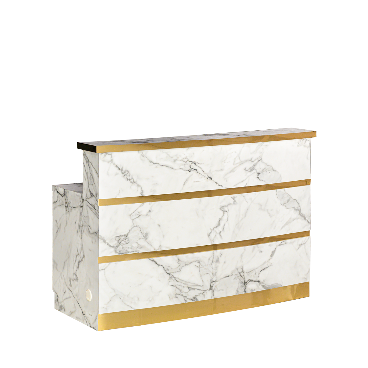 Whale Spa Gold & Marble Reception Desk, Modern Nail Salon Equipment | Salon and Spa Furniture