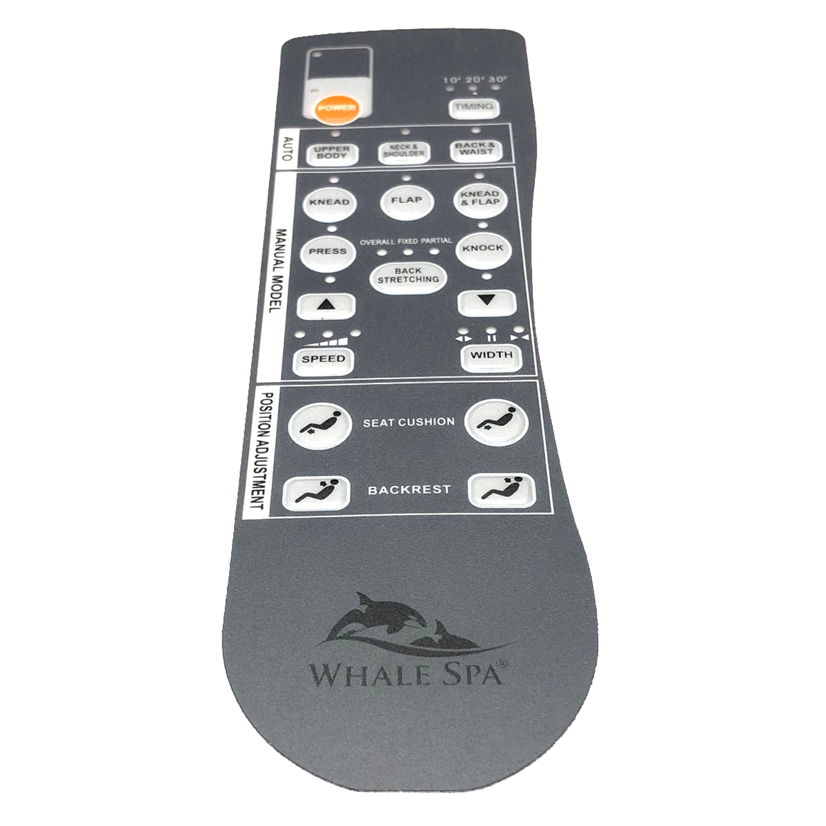 Whale Spa Renalta Remote Control Sticker | Replacement Pedicure Chair Parts