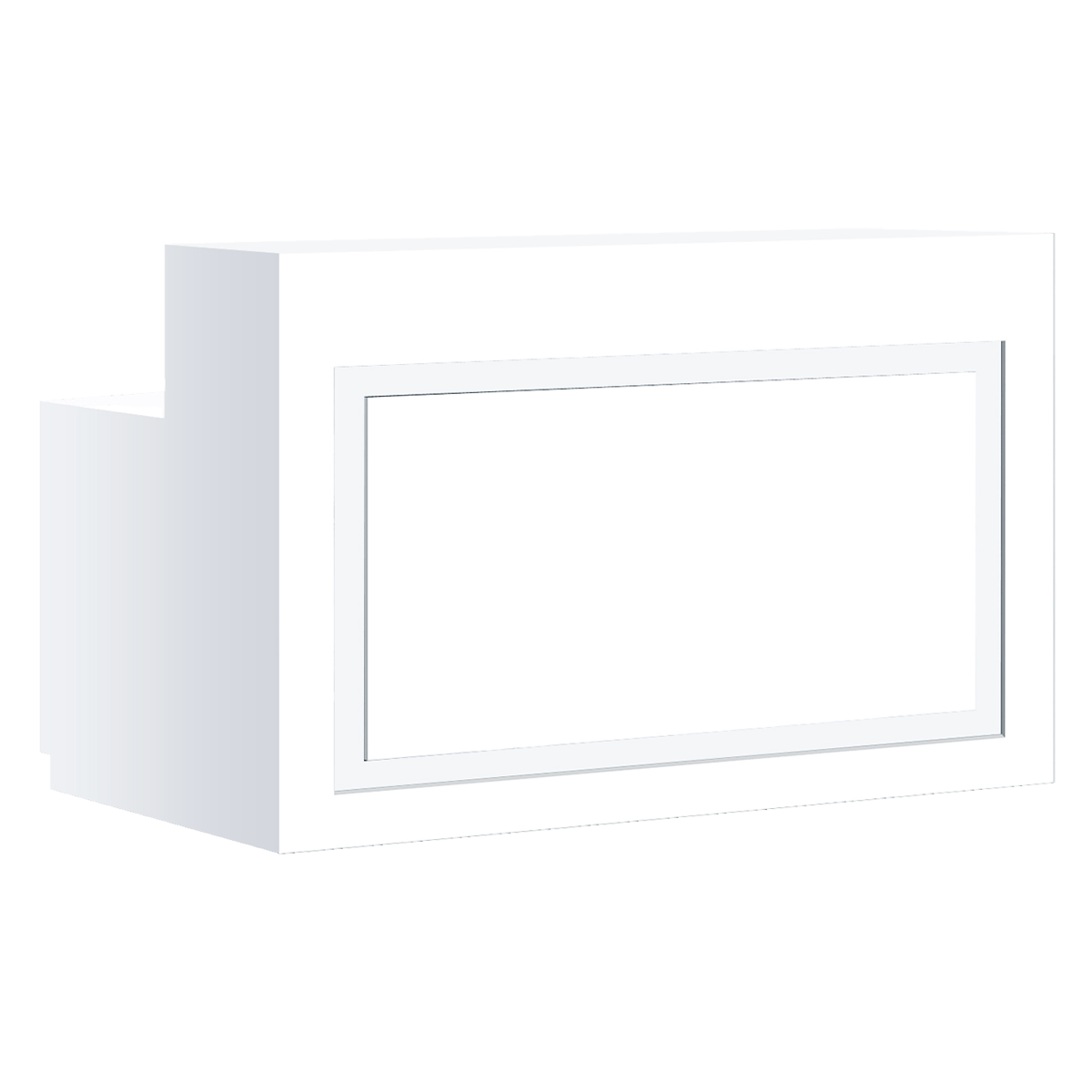 Whale Spa White Lume Reception Desk, Modern Nail Salon Equipment | Salon and Spa Furniture