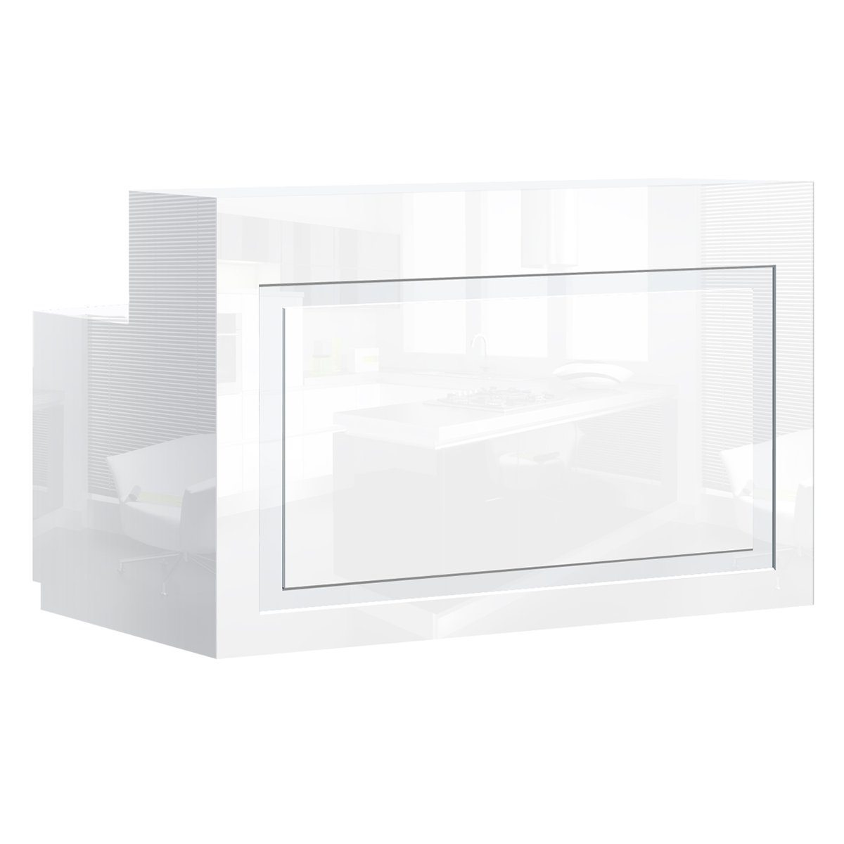 Whale Spa White Lume Reception Desk, Modern Nail Salon Equipment | Salon and Spa Furniture