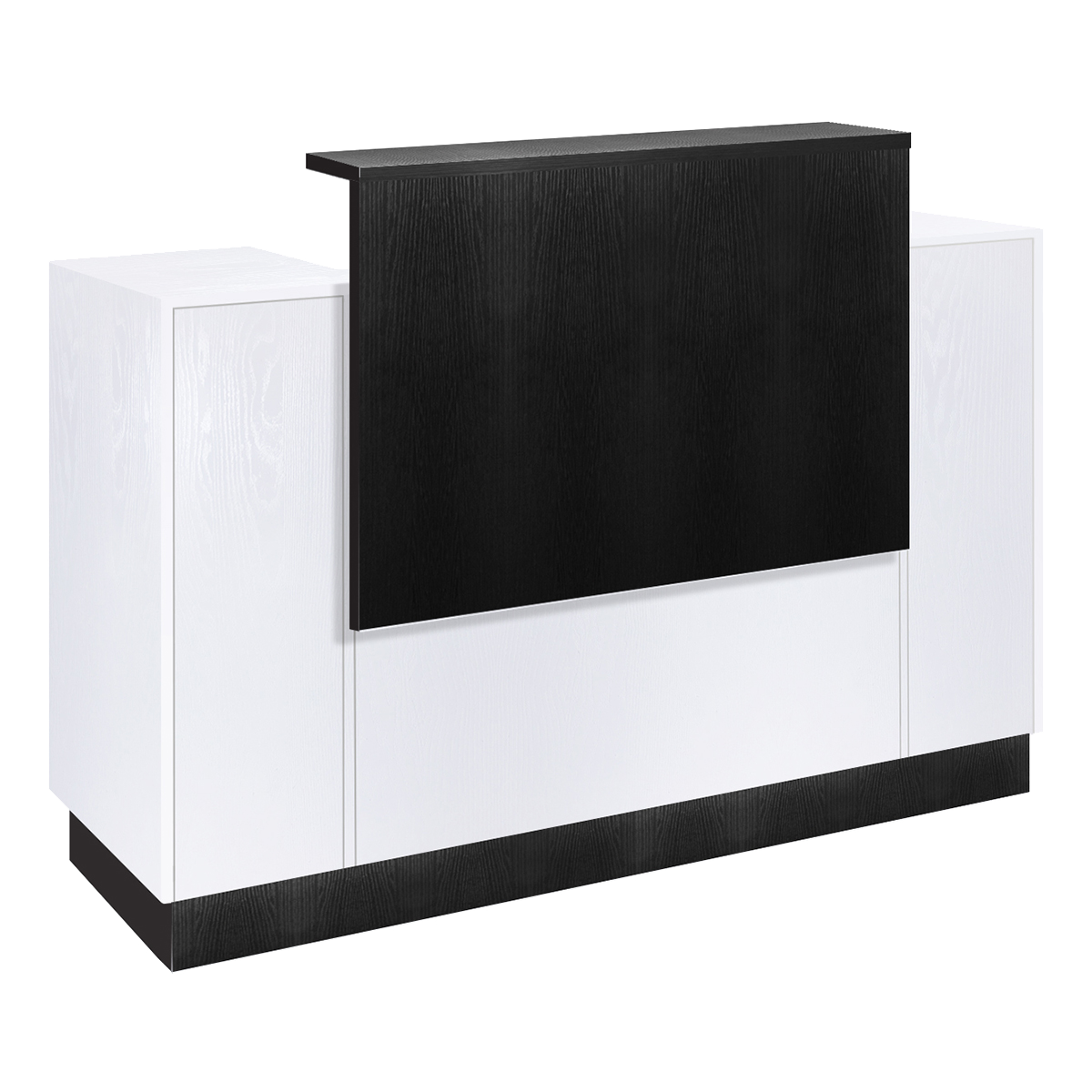 Whale Spa Black Reception desk SC06, Laminated Wood, Raised Top Panels | Salon and Spa Furniture