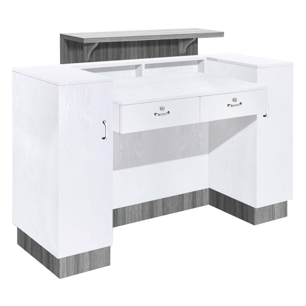 Whale Spa Reception desk SC06, Laminated Wood, Raised Top Panels | Salon and Spa Furniture