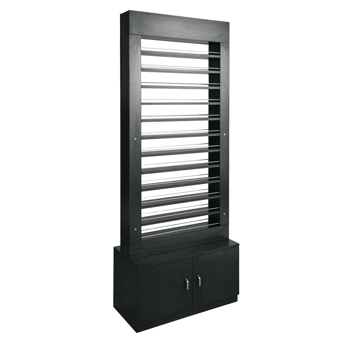 Whale Spa Black Polish Display PC02, Nail Polish, Gel, and Powder Storage Shelf | Salon and Spa Equipment