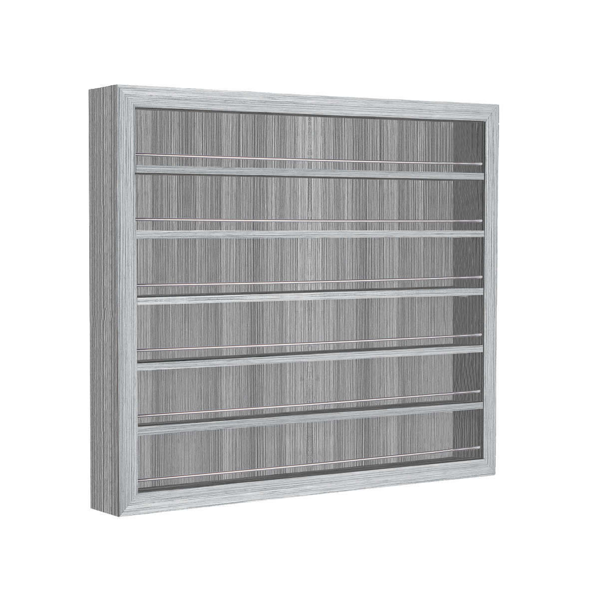 Whale Spa Gray Polish and Powder Wall Display PC04 for Nail Polish, Gel, and Powder, Storage Shelf | Salon and Spa Equipment