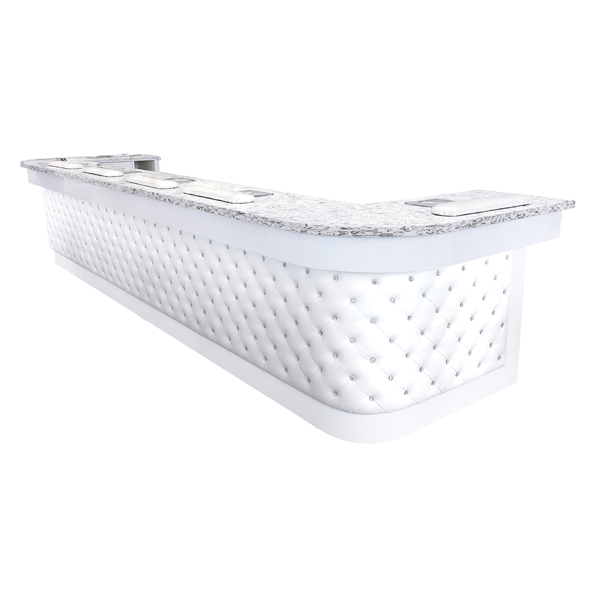 Whale Spa Customizable Lux Tufted Nail Bar | Salon and Spa Furniture