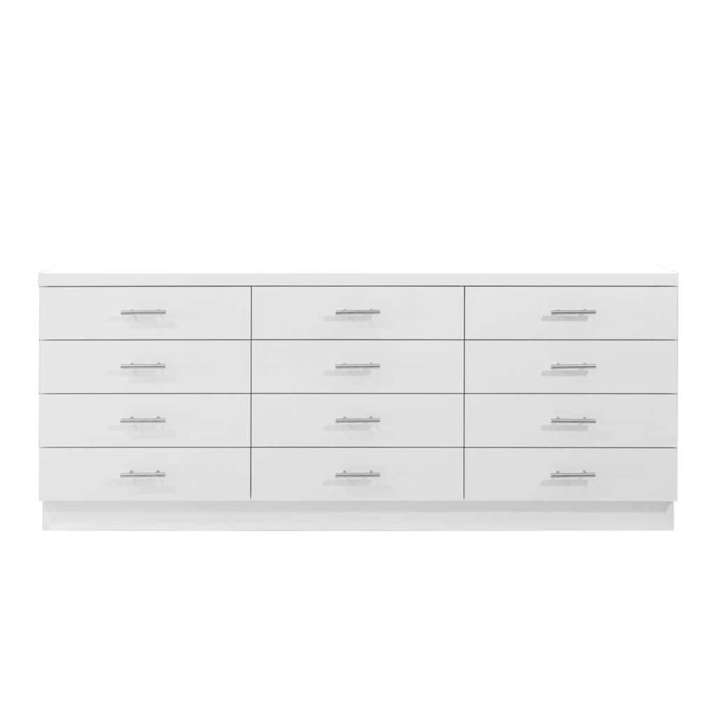 This polish and powder cabinet is thoughtfully designed with plenty of drawers with dividers to keep your nail polishes and powders safe and out of sight.