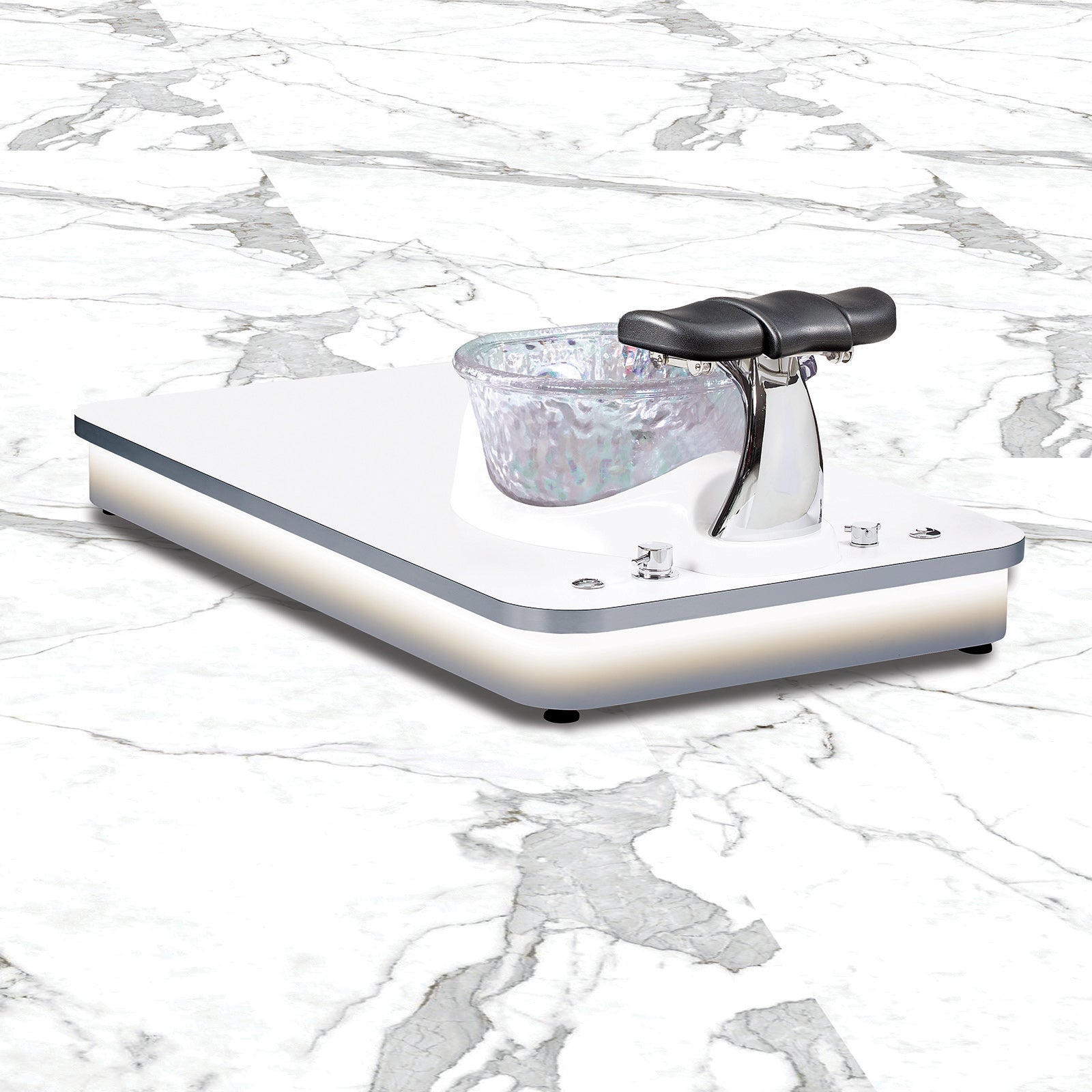 Whale Spa White Freeform Platform Only for Felicity Freeform Pedicure Chair | Pedicure Chairs for Nail Salon and Spa