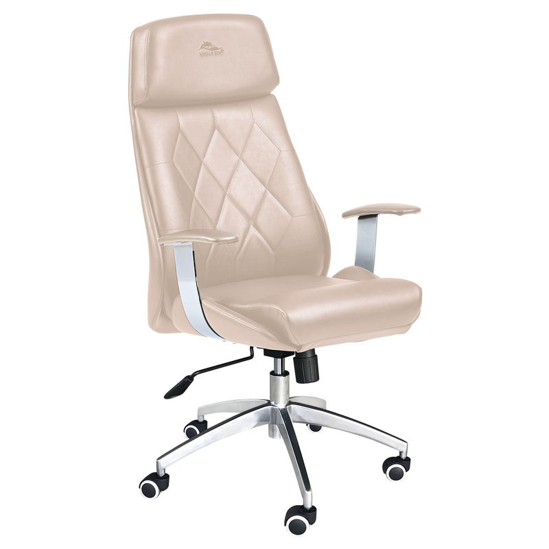 Whale Spa Khaki Customer Chair Diamond 3309 Nail Salon Manicure Chair for Clients | Salon and Spa Furniture