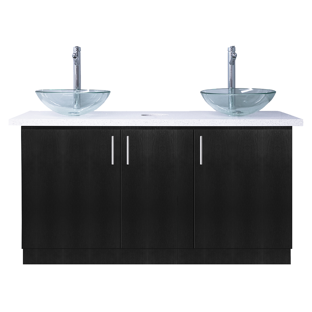 Whale Spa White Double Sink, Handwashing Station with Cabinets for Two Salon Customers | Salon and Spa Equipment
