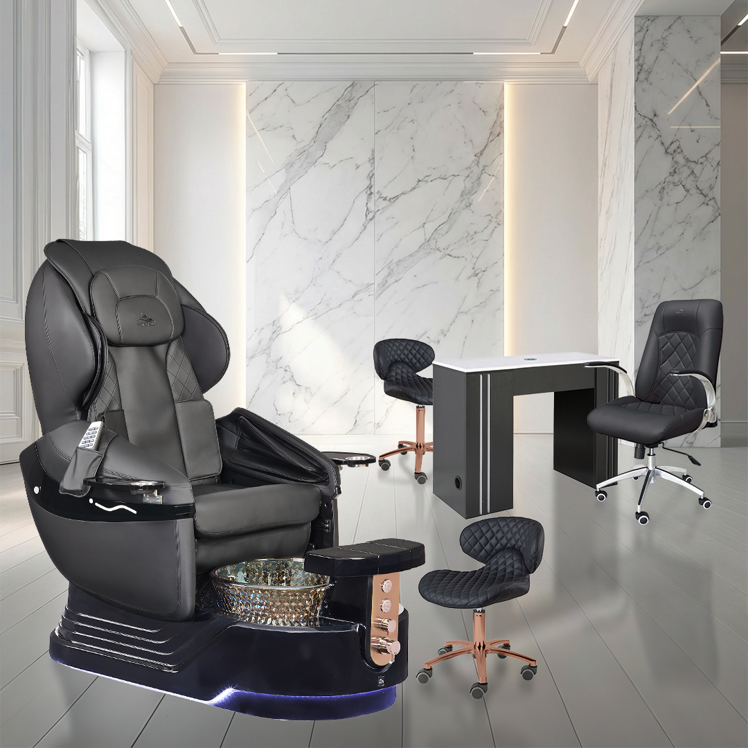 Elora Gold Edition Pedicure Chair WS2000 Package