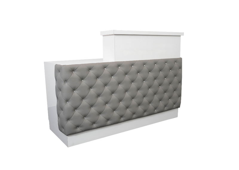 Lux Tufted Reception Desk with ADA Compliance