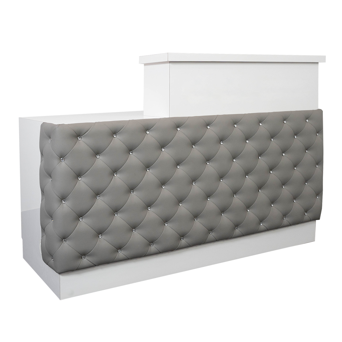 Lux Tufted Reception Desk with ADA Compliance