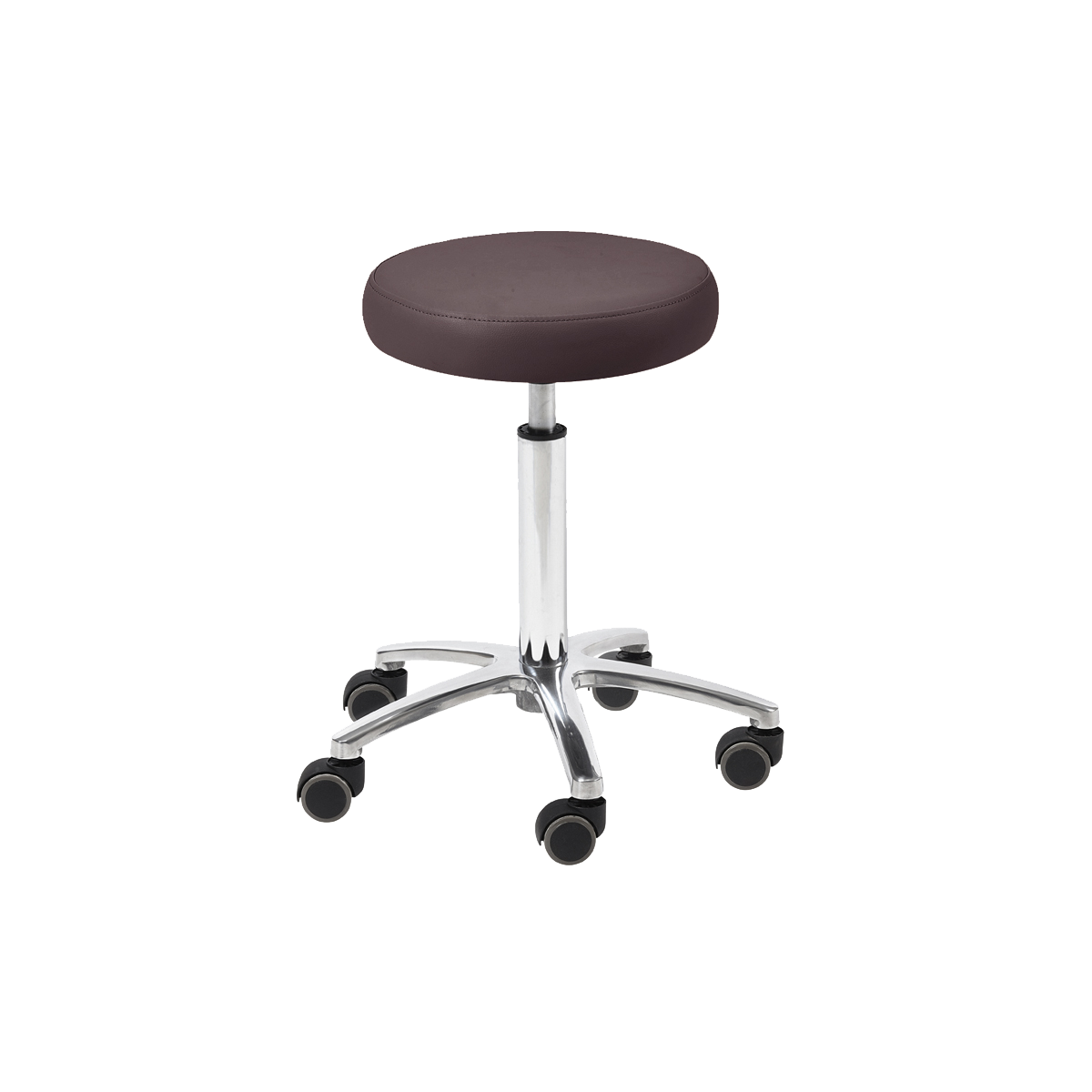 Whale Spa Chocolate Technician Stool 1004H Leather, Adjustable Height | Salon and Spa Furniture
