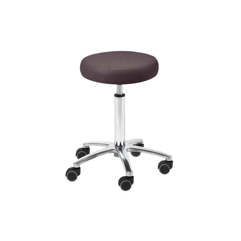 Whale Spa Chocolate Technician Stool 1004H Leather, Adjustable Height | Salon and Spa Furniture