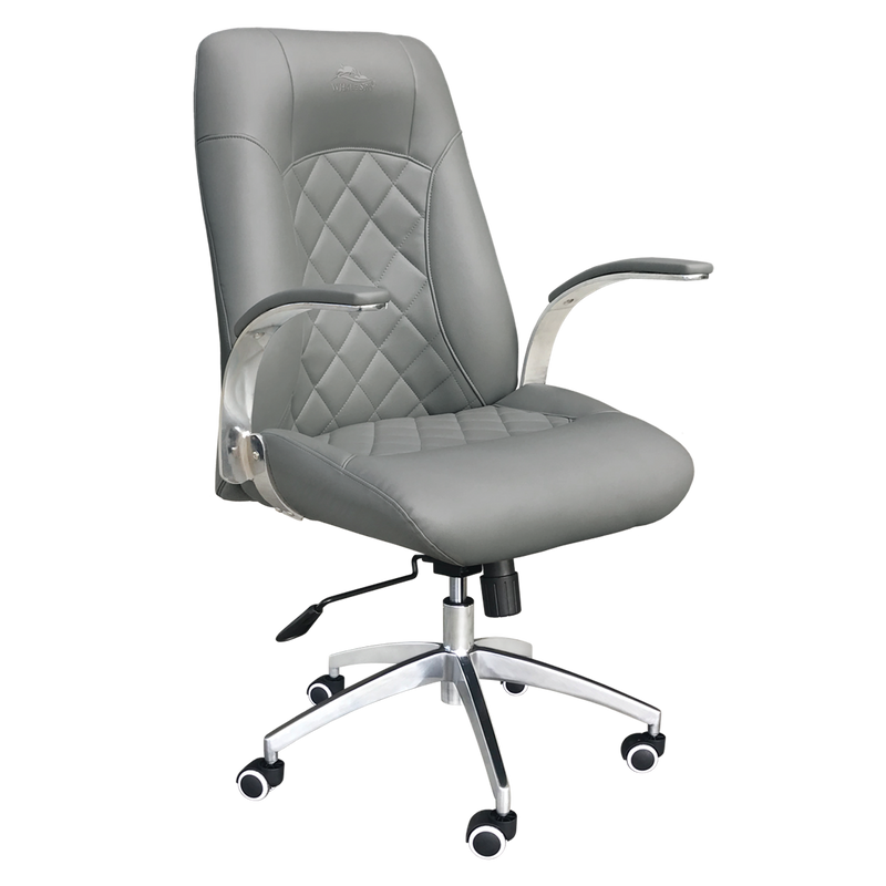 Whale Spa Gray Customer Chair Diamond 3209 Nail Salon Manicure Chair for Clients | Salon and Spa Furniture