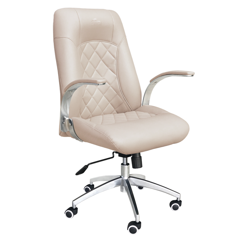 Whale Spa Khaki Customer Chair Diamond 3209 Nail Salon Manicure Chair for Clients | Salon and Spa Furniture