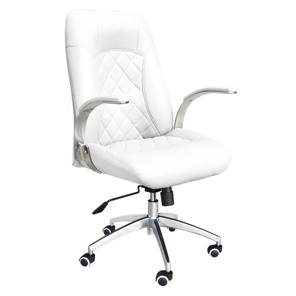 Whale Spa White Customer Chair Diamond 3209 Nail Salon Manicure Chair for Clients | Salon and Spa Furniture
