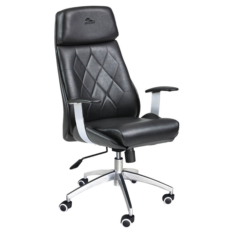 Whale Spa Black Customer Chair Diamond 3309 Nail Salon Manicure Chair for Clients | Salon and Spa Furniture