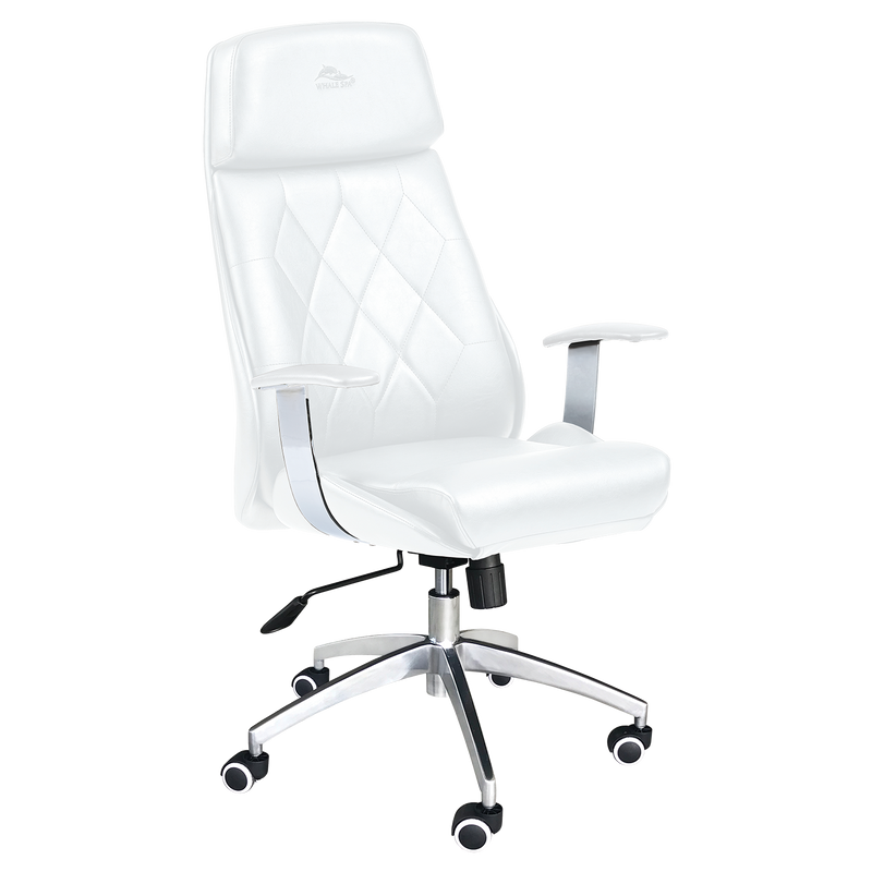 Whale Spa White Customer Chair Diamond 3309 Nail Salon Manicure Chair for Clients | Salon and Spa Furniture