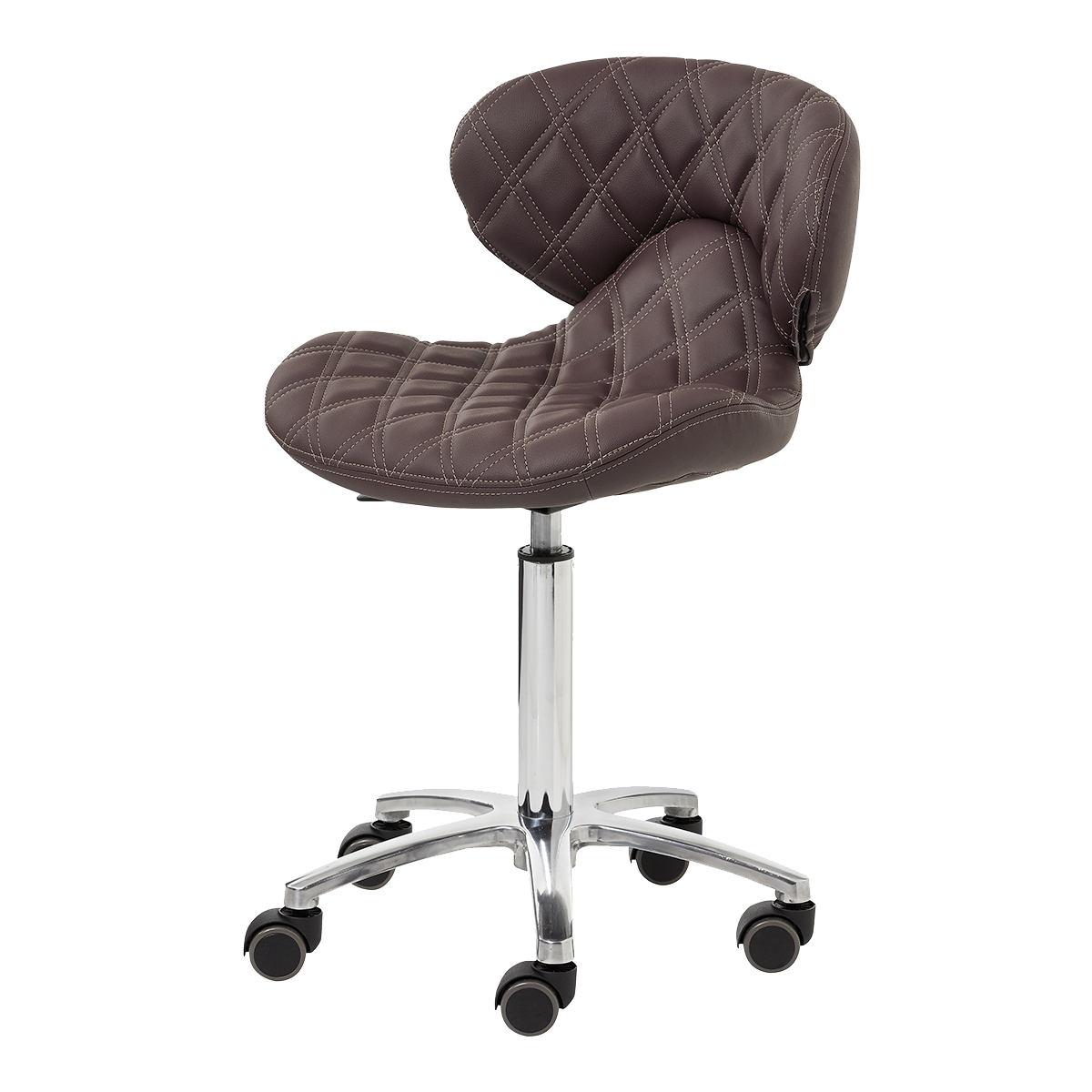 Whale Spa Chocolate Lexi II Technician Stool 1009H Leather, Adjustable Height | Salon and Spa Furniture