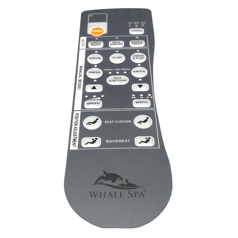 Whale Spa Renalta Remote Control Sticker | Replacement Pedicure Chair Parts